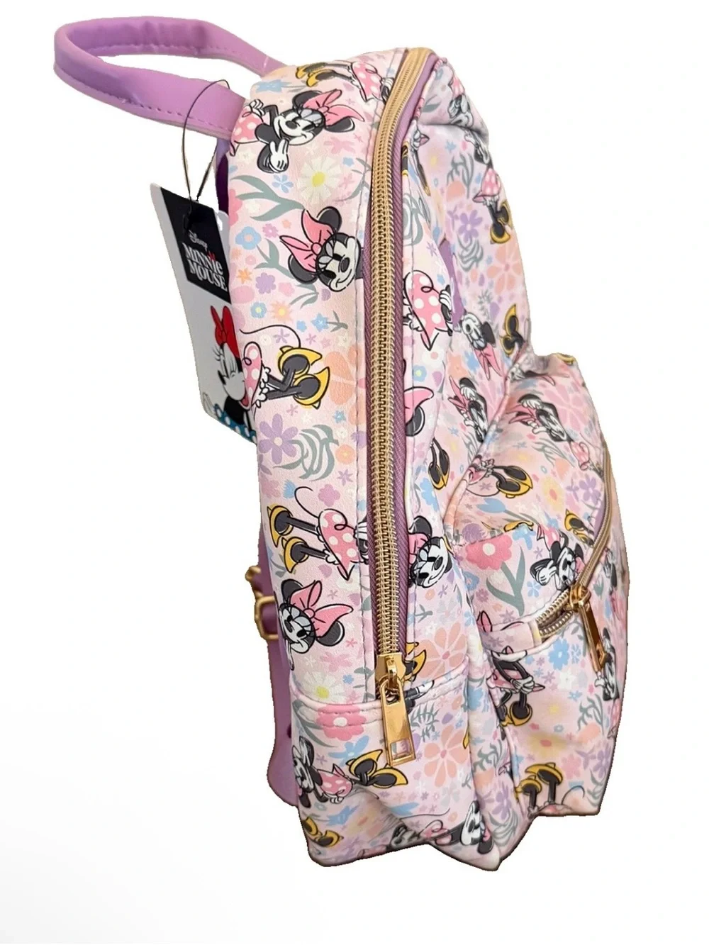 Disney Minnie Mouse Lavender and Pink Kids Mini Backpack NWT